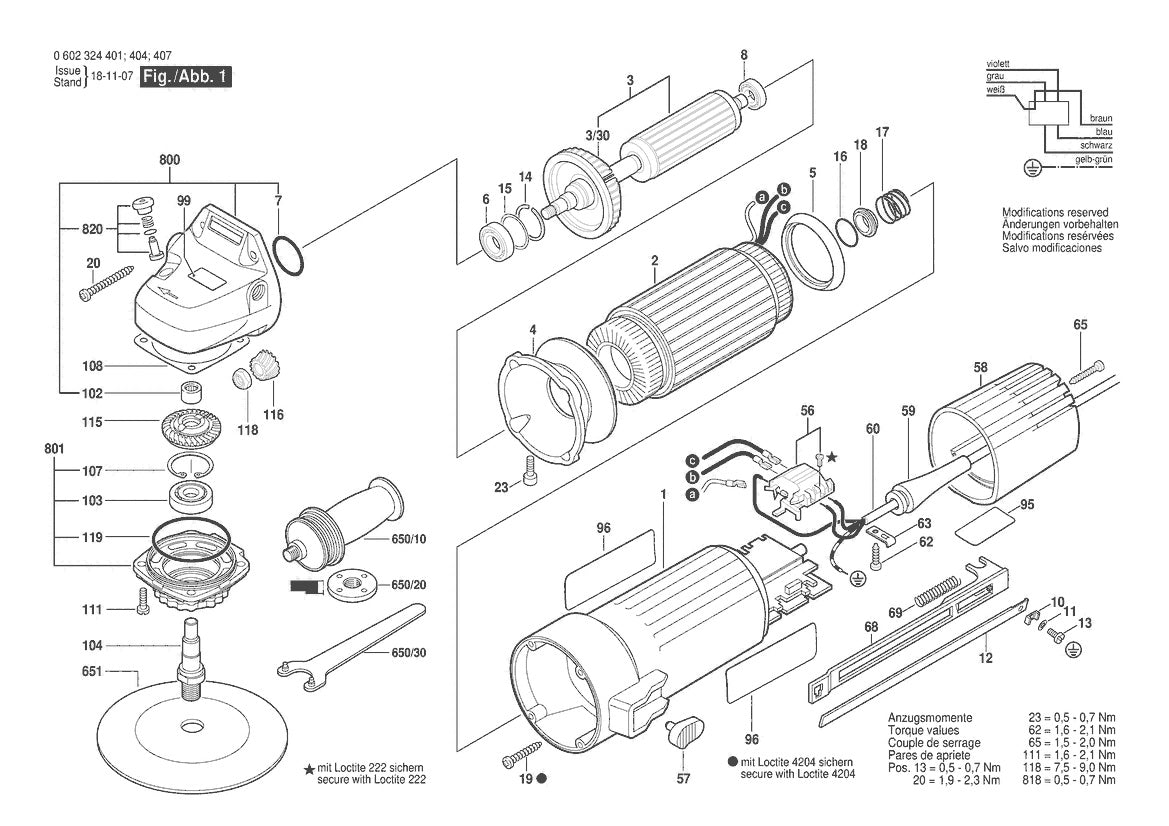 Vue éclatée Bosch HWS 5265/125 0 602 324 404 - page 1