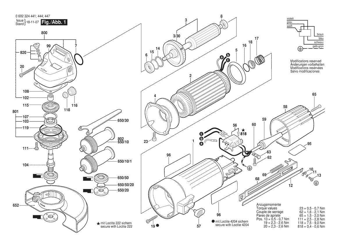 Vue éclatée Bosch HWS 5265/125 0 602 324 441 - page 1