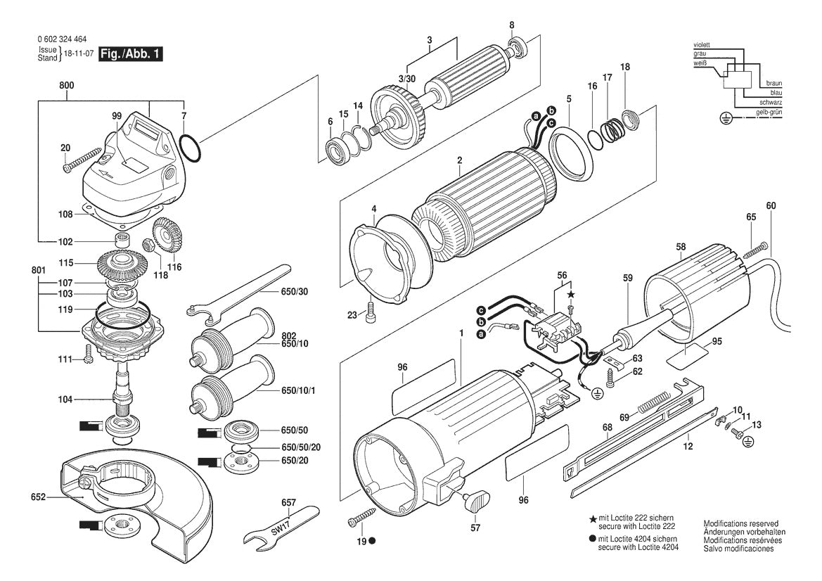 Vue éclatée Bosch HWS 5265/125 0 602 324 464 - page 1