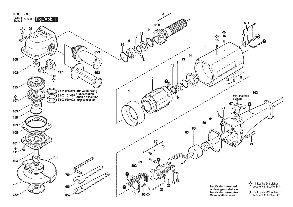 Vue éclatée Bosch HWS 65/125 0 602 327 001 - page 1