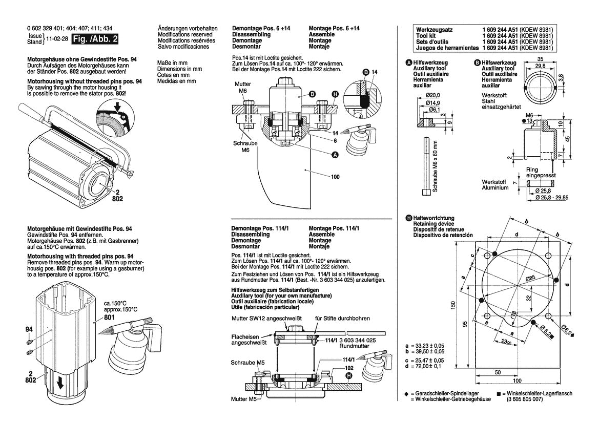 Vue éclatée Bosch HWS 85/180 0 602 329 407 - page 2