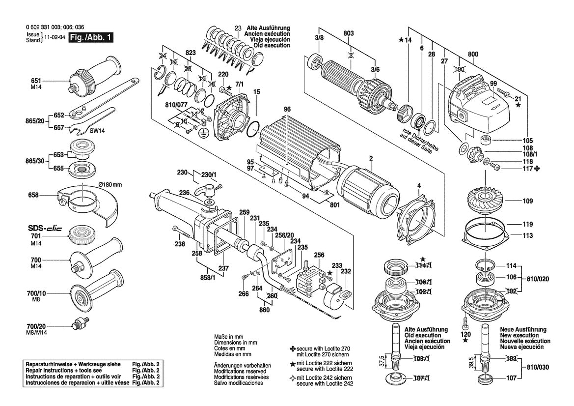Vue éclatée Bosch HWS 88/180 0 602 331 006 - page 1