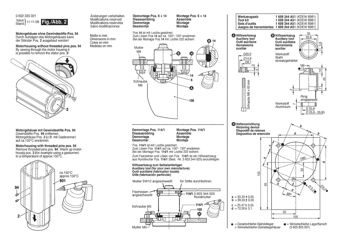 Vue éclatée Bosch HWS 810/300 0 602 335 086 - page 2
