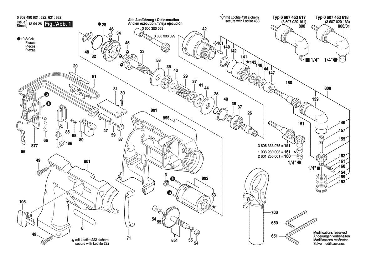 Vue éclatée Bosch IASR 9,6-12V 0 602 490 621 - page 1