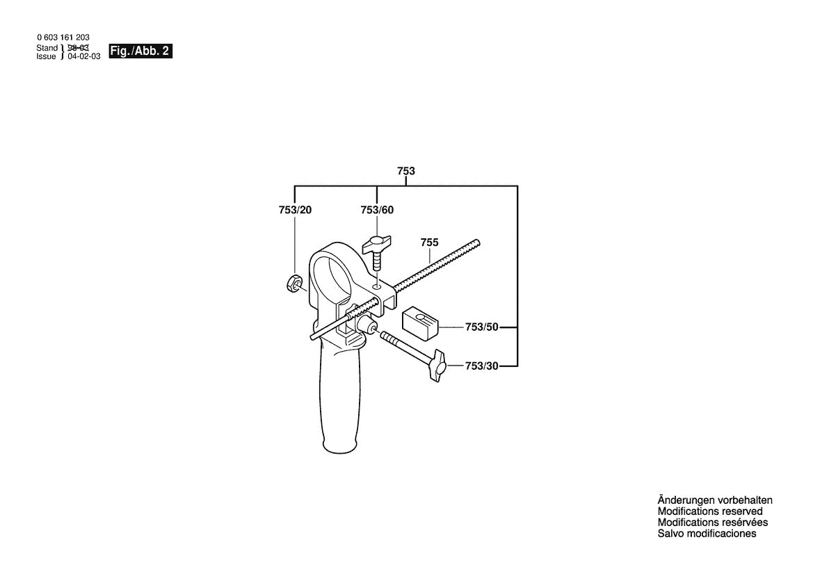 Vue éclatée Bosch PSB 680-2 0 603 161 203 - page 2
