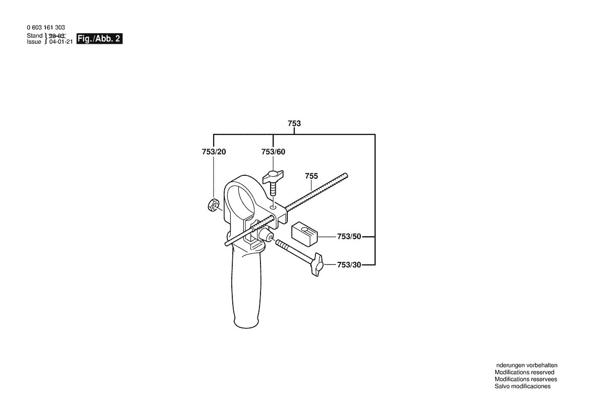 Vue éclatée Bosch PSB 680-2 RPE 0 603 161 332 - page 2