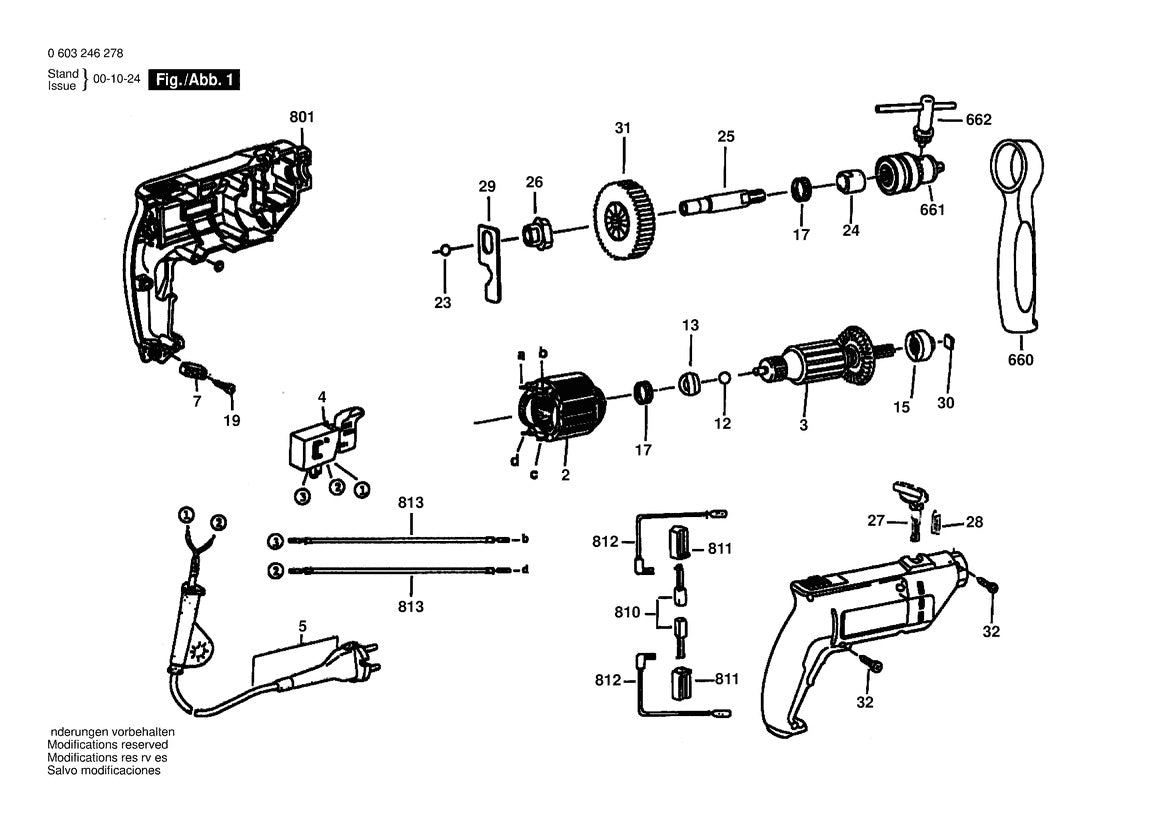 Vue éclatée Bosch PSB 420-2 0 603 246 278 - page 1