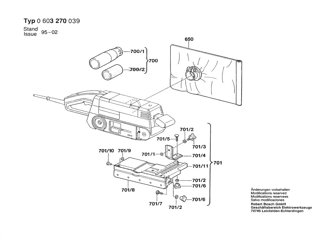 Vue éclatée Bosch GW PBS 75 0 603 270 039 - page 2