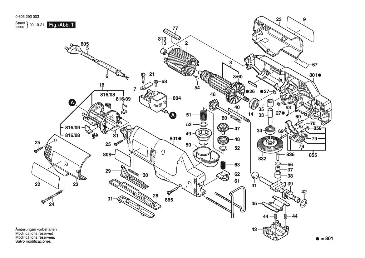 Vue éclatée Bosch PMS 400 0 603 293 032 - page 1