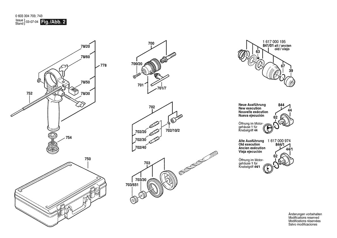 Vue éclatée Bosch PBH 160 R 0 603 304 76A - page 2