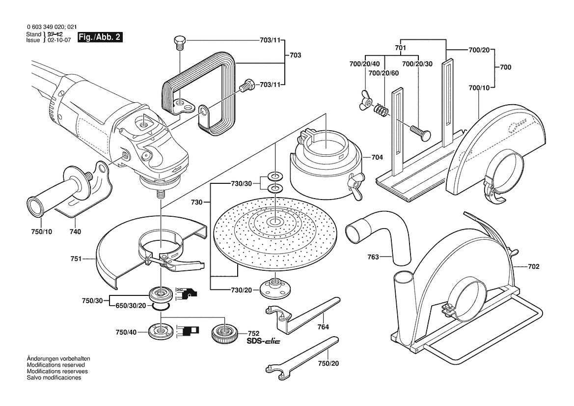 Vue éclatée Bosch PWS 1800 0 603 349 021 - page 2