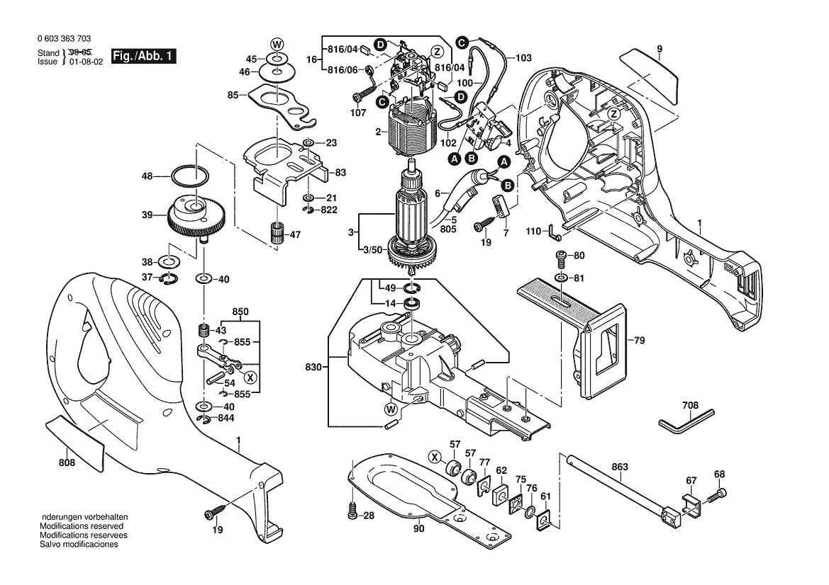 Vue éclatée Bosch PFZ 600 E 0 603 363 703 - page 1
