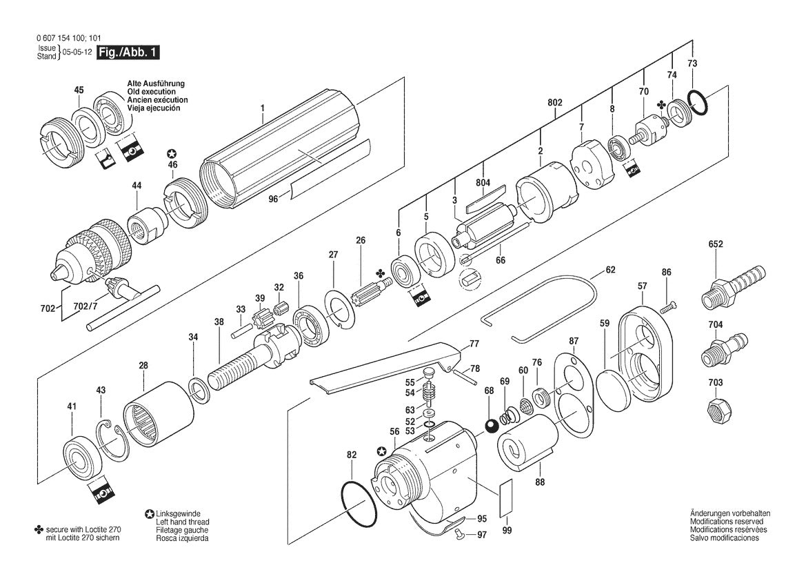 Vue éclatée Bosch 120 WATT-SERIE 0 607 154 100 - page 1