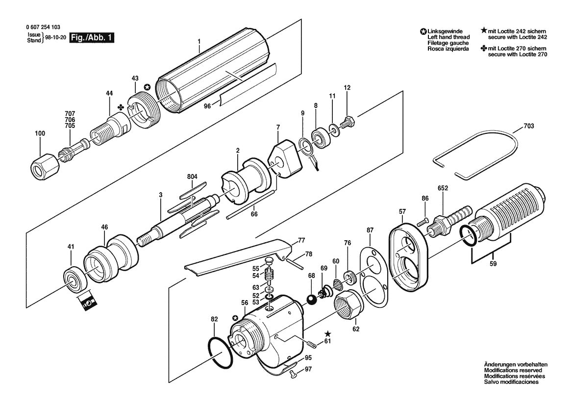 Vue éclatée Bosch 120W str grinder 0 607 254 103 - page 1