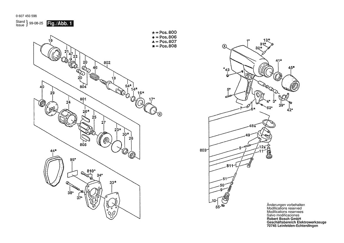 Vue éclatée Bosch SSR/SL260NM 0 607 450 598 - page 1