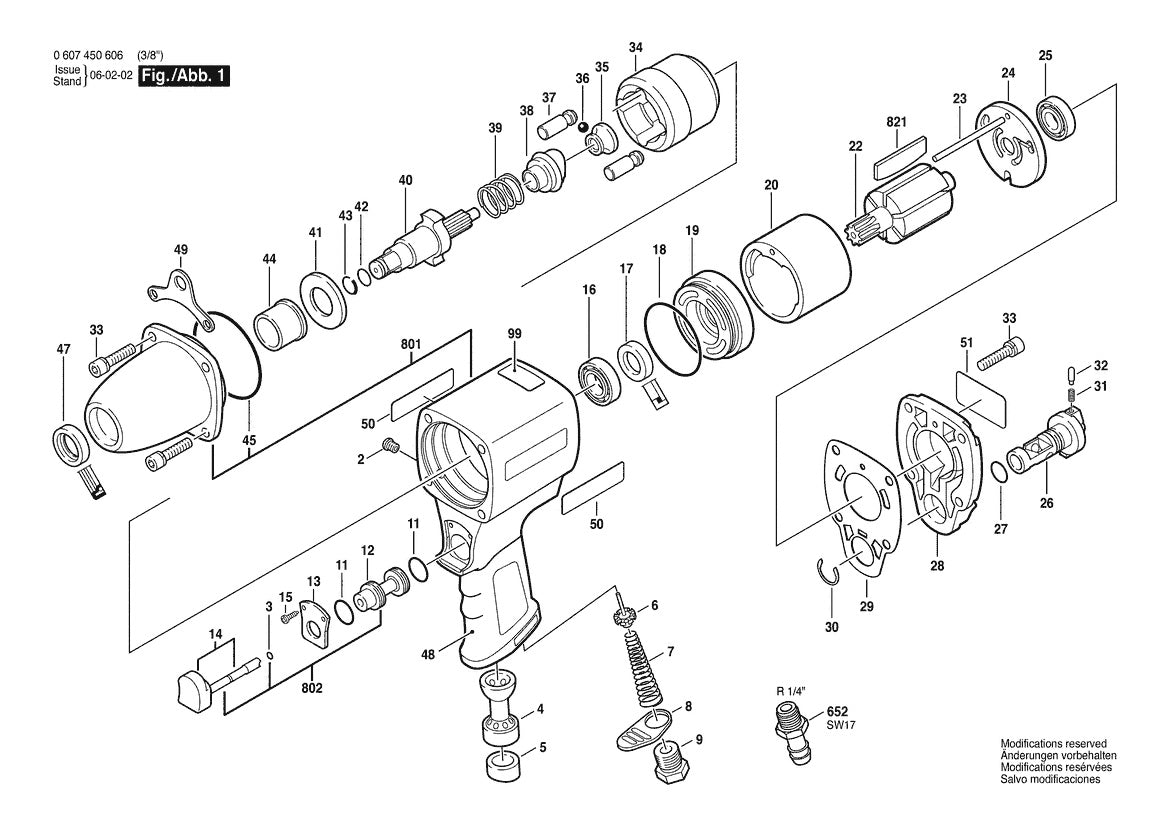 Vue éclatée Bosch DDS 3/8" UT R-8055 0 607 450 606 - page 1