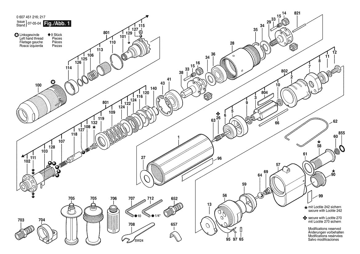 Vue éclatée Bosch 370 WATT-SERIE 0 607 451 216 - page 1