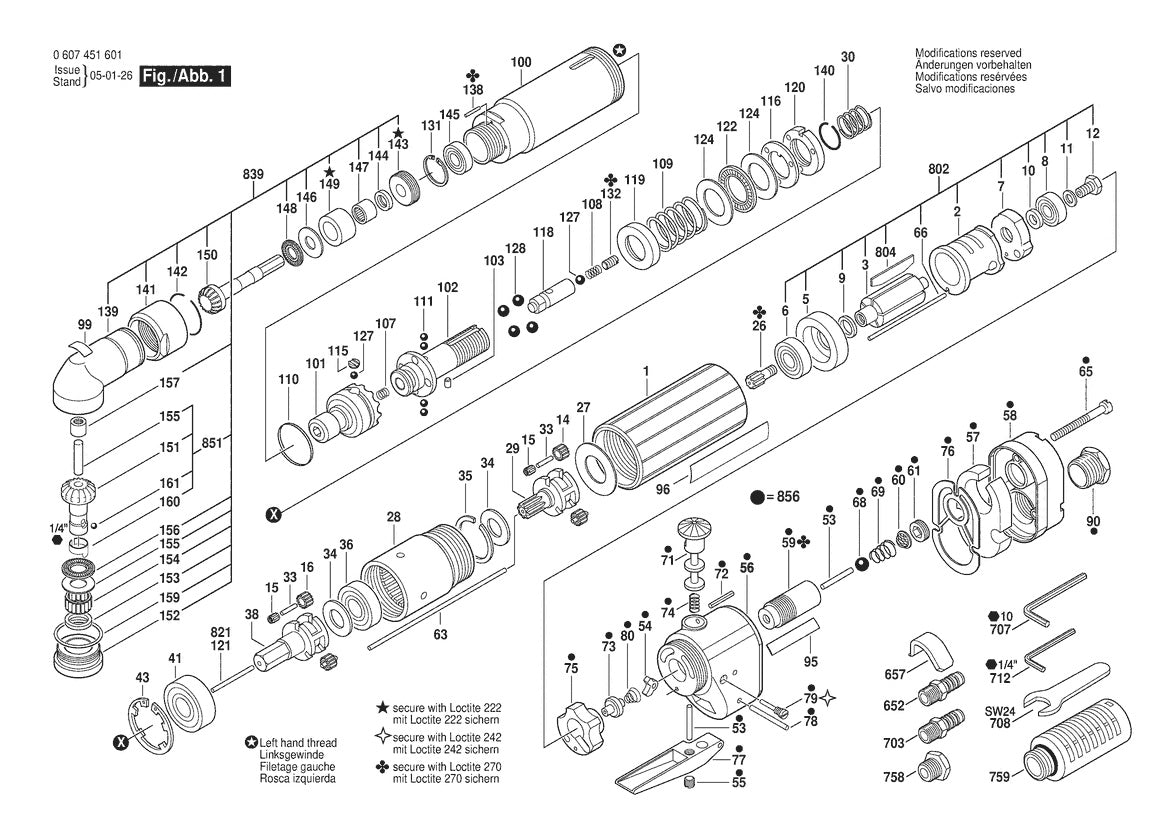Vue éclatée Bosch 370W DWAS 27-360 0 607 451 601 - page 1