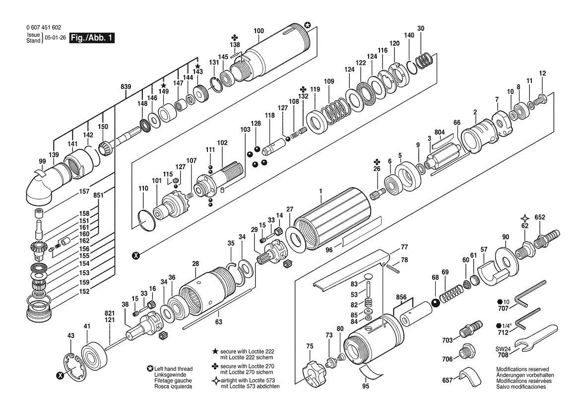 Vue éclatée Bosch 370W DWAS 28-360 0 607 451 602 - page 1