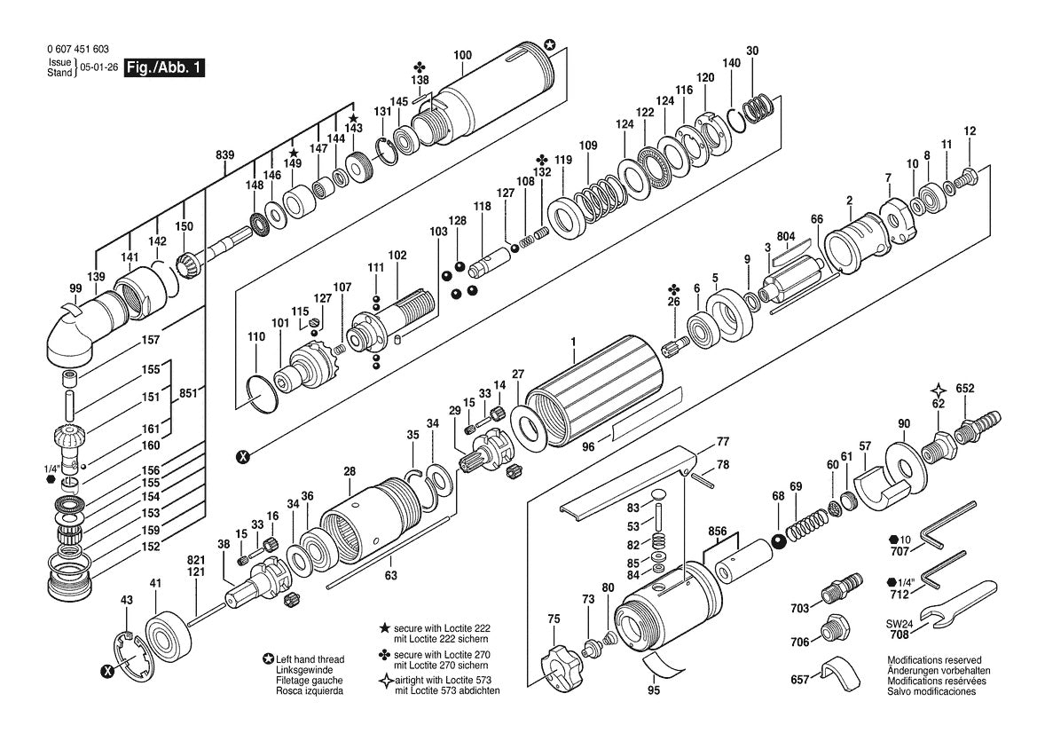 Vue éclatée Bosch 370W DWAS 28-360 0 607 451 603 - page 1