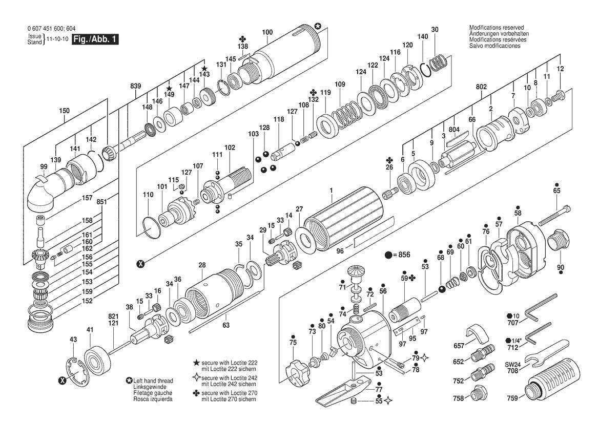 Vue éclatée Bosch 370W DWAS 30-280 0 607 451 604 - page 1