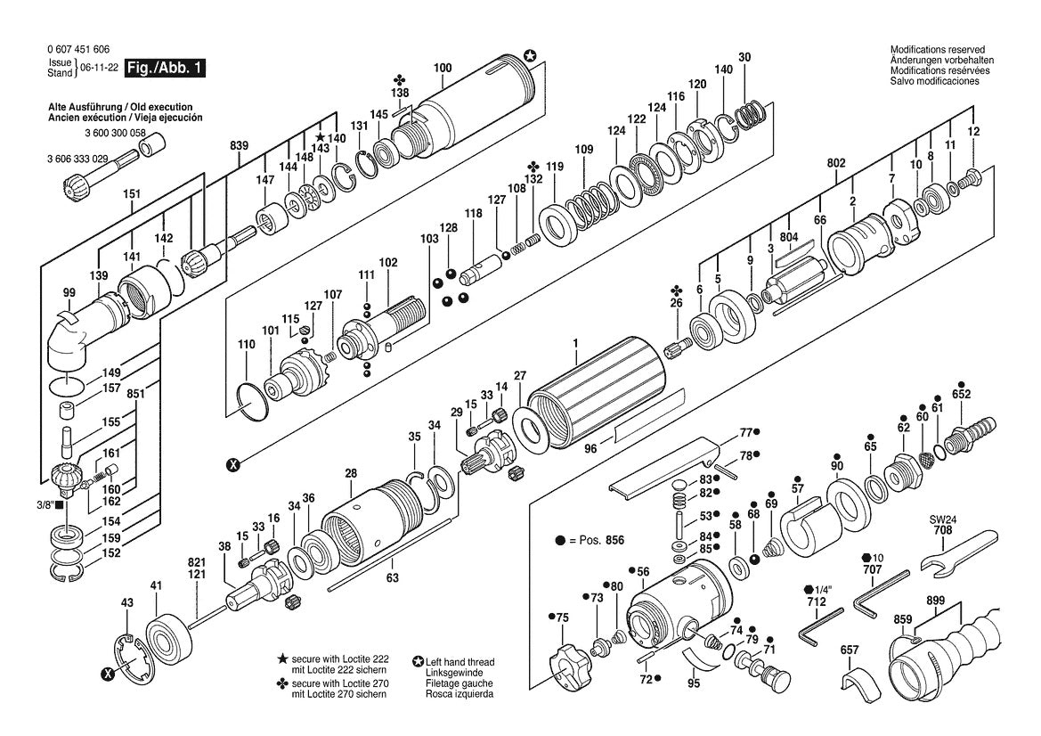 Vue éclatée Bosch 370W DWAS 27-360 0 607 451 606 - page 1