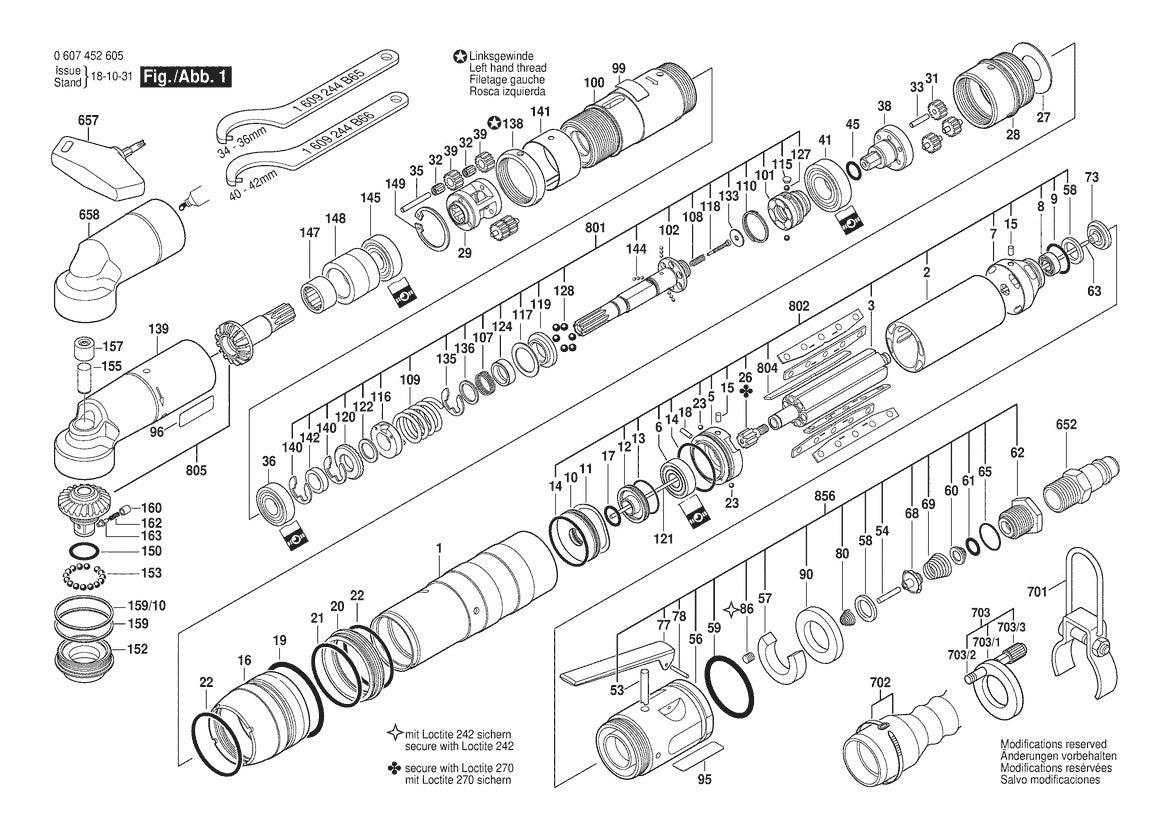 Vue éclatée Bosch 550W DWAS 68-320 0 607 452 605 - page 1