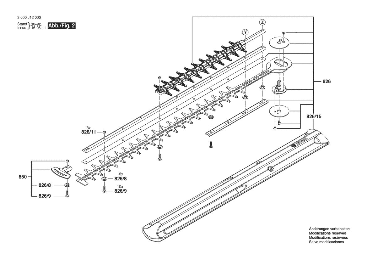 Vue éclatée Bosch GHE 60 T 3 600 J12 001 - page 2