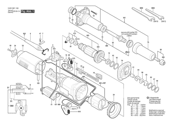 Vue éclatée Bosch GGS 28 LCE 3 601 B21 100 - page 1