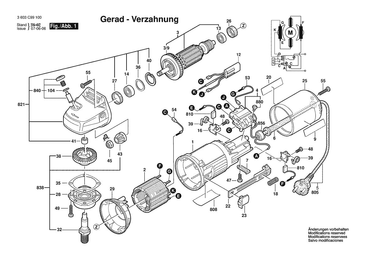 Vue éclatée Bosch PWS 6-115 3 603 C99 400 - page 1