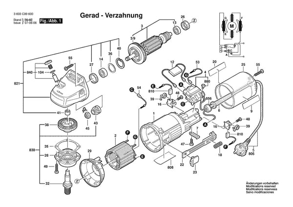 Vue éclatée Bosch PWS 7-115 3 603 C99 600 - page 1
