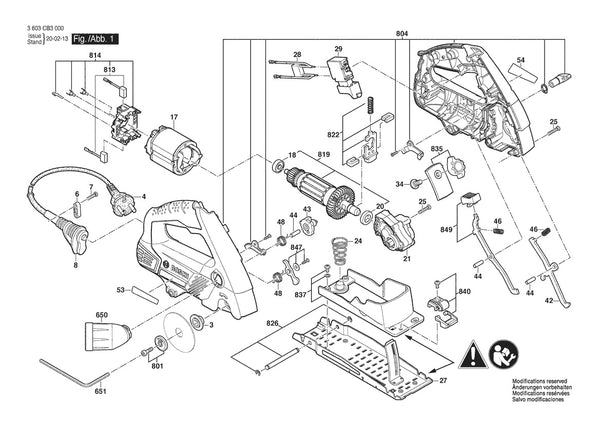 Vue éclatée Bosch PKS 16 Multi 3 603 CB3 000 - page 1
