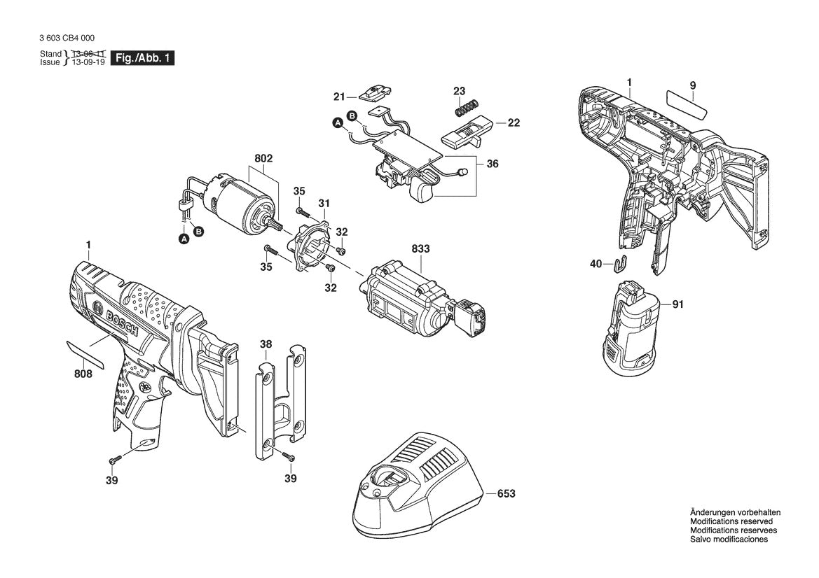 Vue éclatée Bosch EasySaw 12 3 603 CB4 001 - page 1