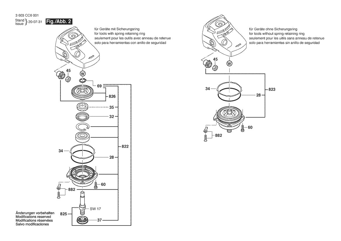 Vue éclatée Bosch PWS 2000-230JE 3 603 CC6 031 - page 2