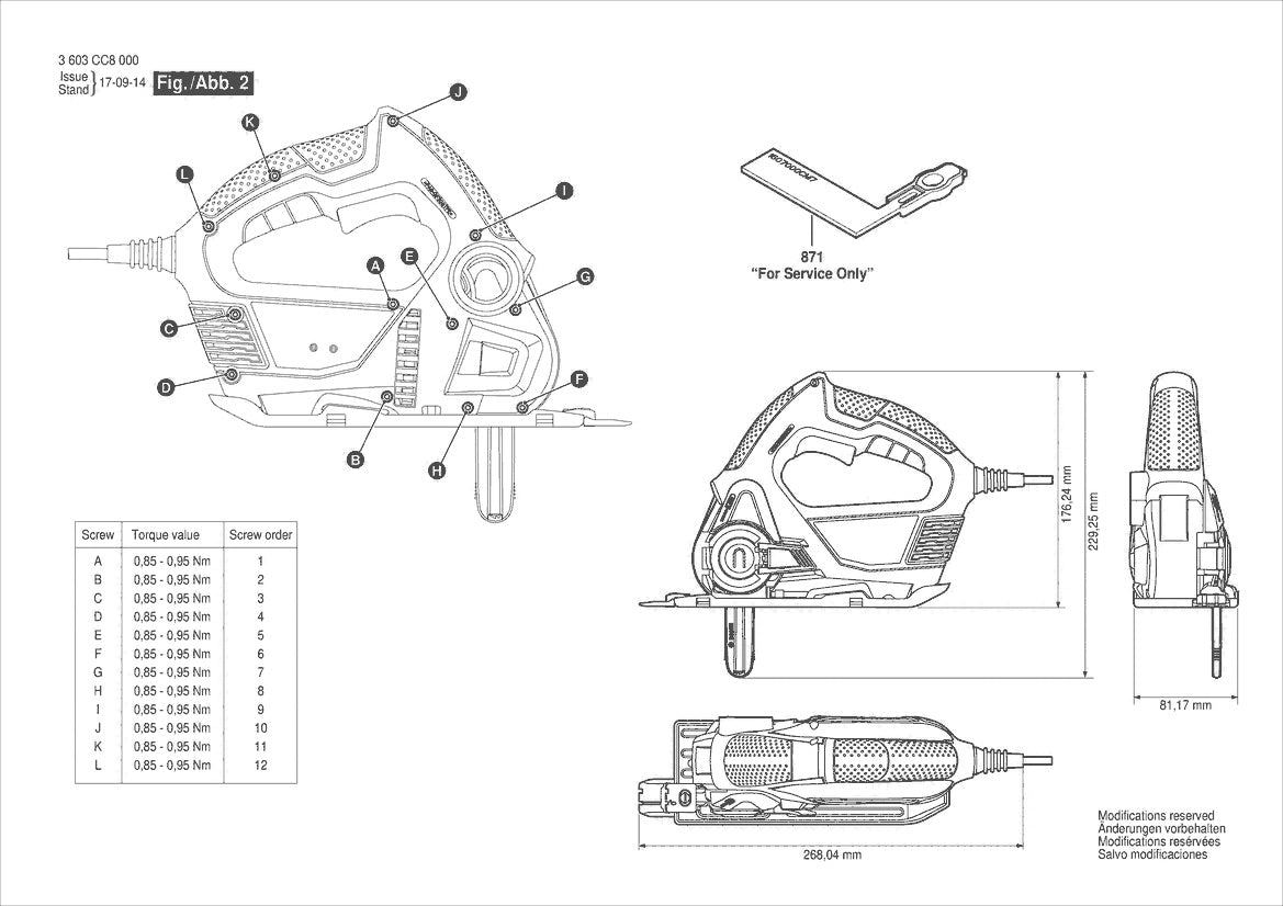 Vue éclatée Bosch EasyCut 50 3 603 CC8 070 - page 2