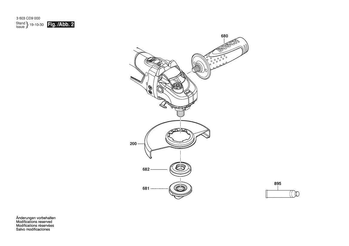 Vue éclatée Bosch AdvancedGrind 18 3 603 CD9 000 - page 2