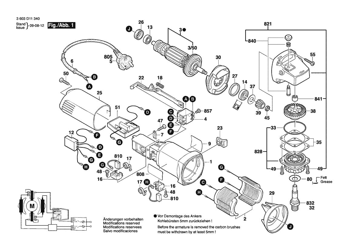 Vue éclatée Bosch PWS 2000 3 603 D11 340 - page 1