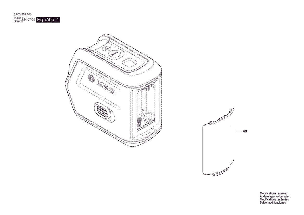 Vue éclatée Bosch UniversalLevel 2 Basic 3 603 F63 F00 - page 1