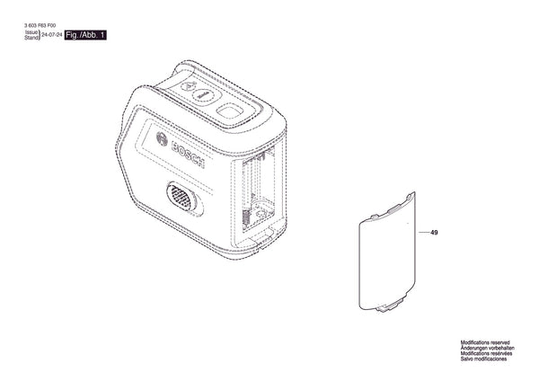 Vue éclatée Bosch UniversalLevel 2 Basic 3 603 F63 F00 - page 1
