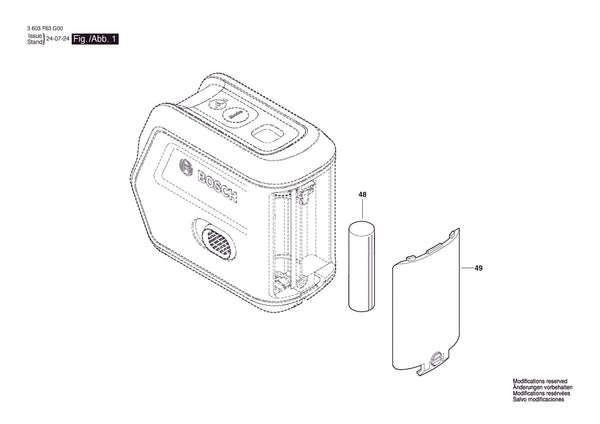 Vue éclatée Bosch AdvancedLevel 2G 3 603 F63 G00 - page 1