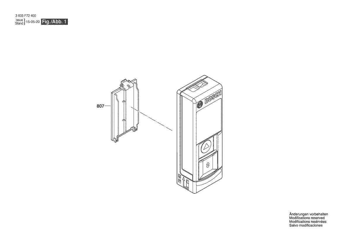 Vue éclatée Bosch 3 603 F72 400 - page 1