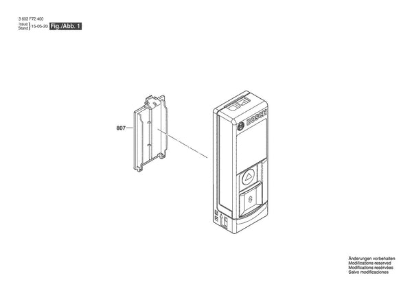 Vue éclatée Bosch 3 603 F72 400 - page 1