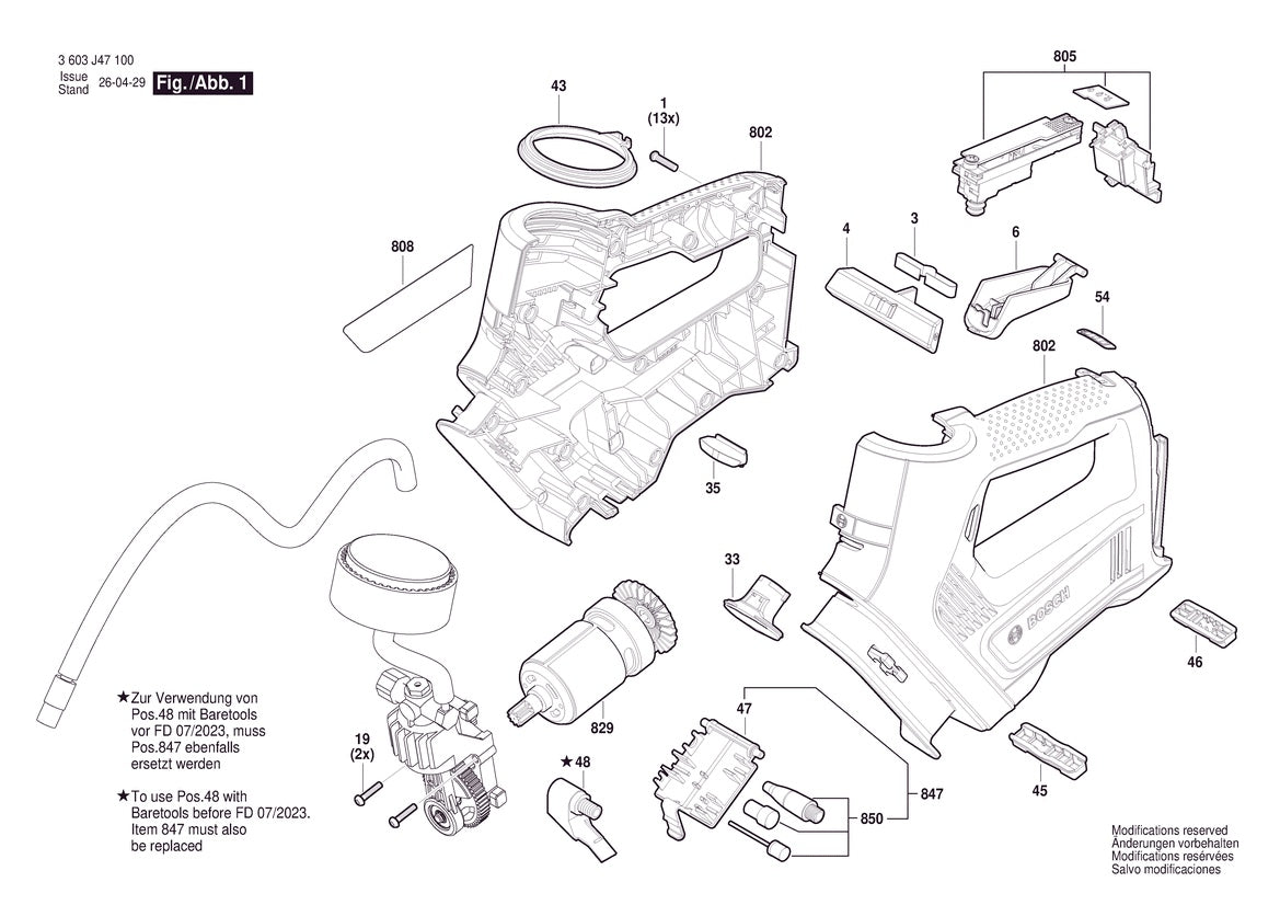 Vue éclatée Bosch UniversalPump 18V 3 603 J47 100 - page 1