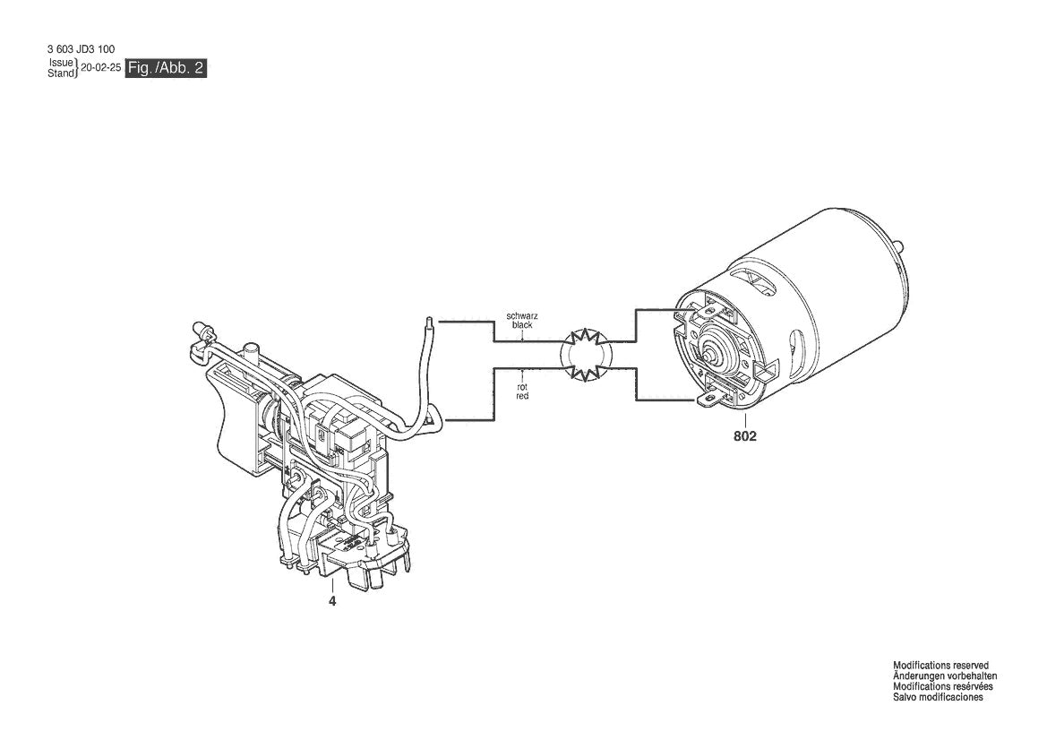 Vue éclatée Bosch EasyImpact 1200 3 603 JD3 101 - page 2