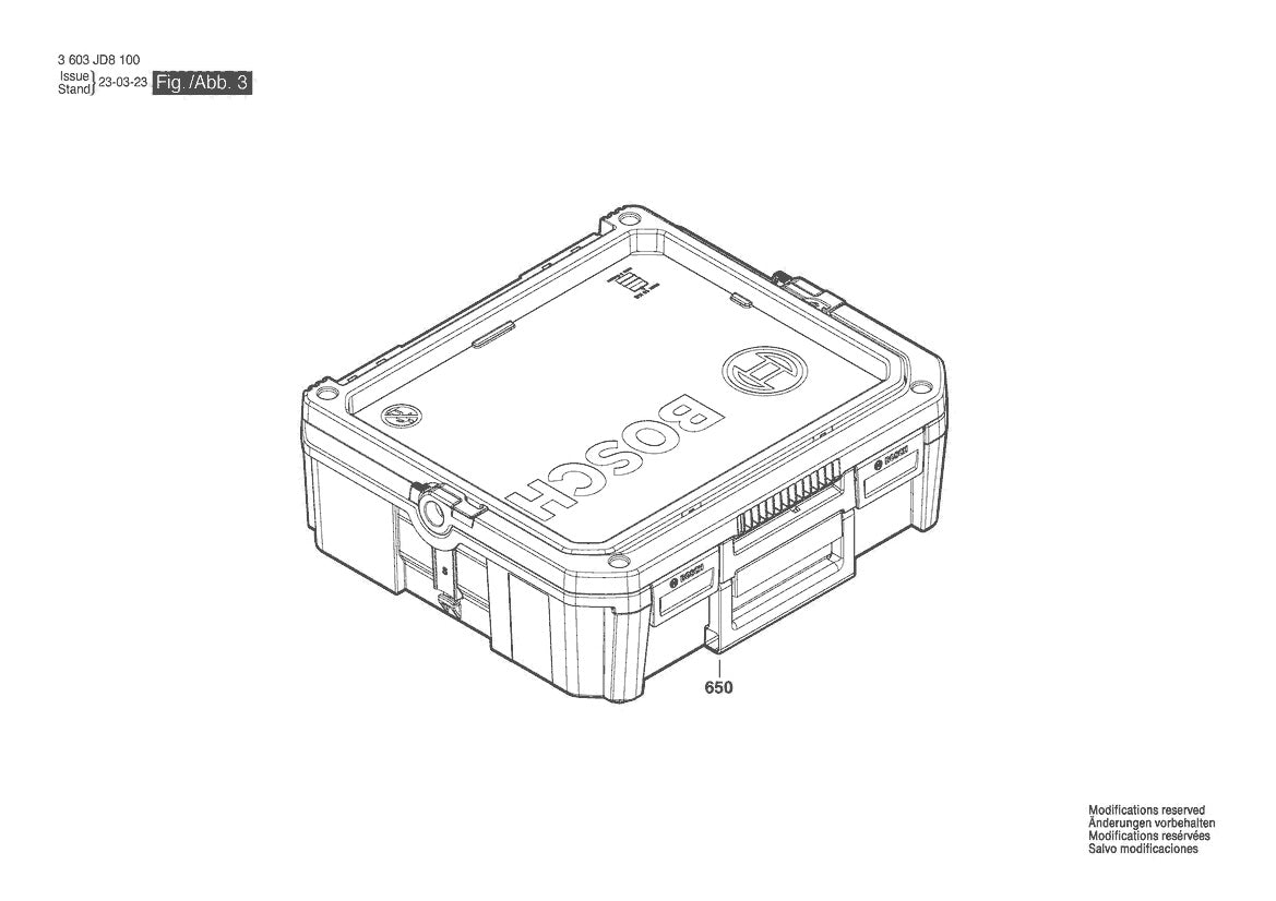 Vue éclatée Bosch EasyImpact 18V-38 3 603 JD8 103 - page 3
