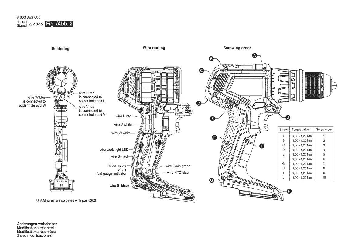 Vue éclatée Bosch AdvancedDrill 18V-80 3 603 JE2 000 - page 2