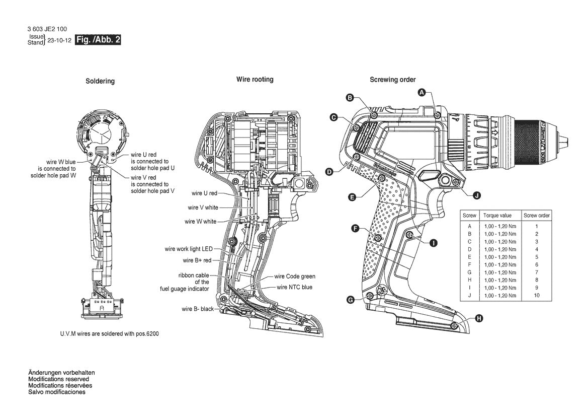 Vue éclatée Bosch AdvancedImpact 18V-80 3 603 JE2 100 - page 2