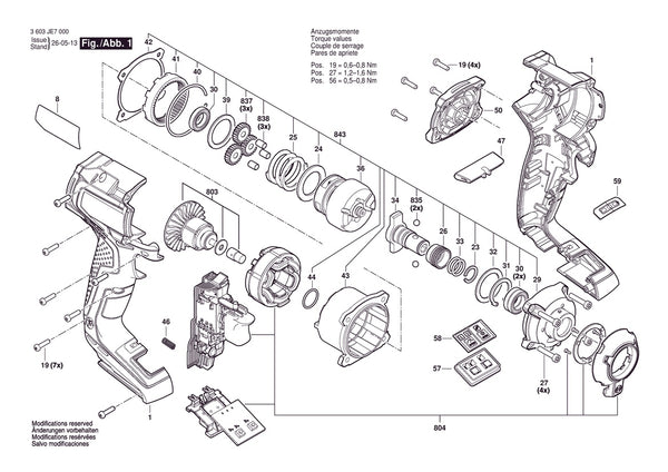 Vue éclatée Bosch UniversalImpactDrive 18V-210 3 603 JE7 000 - page 1