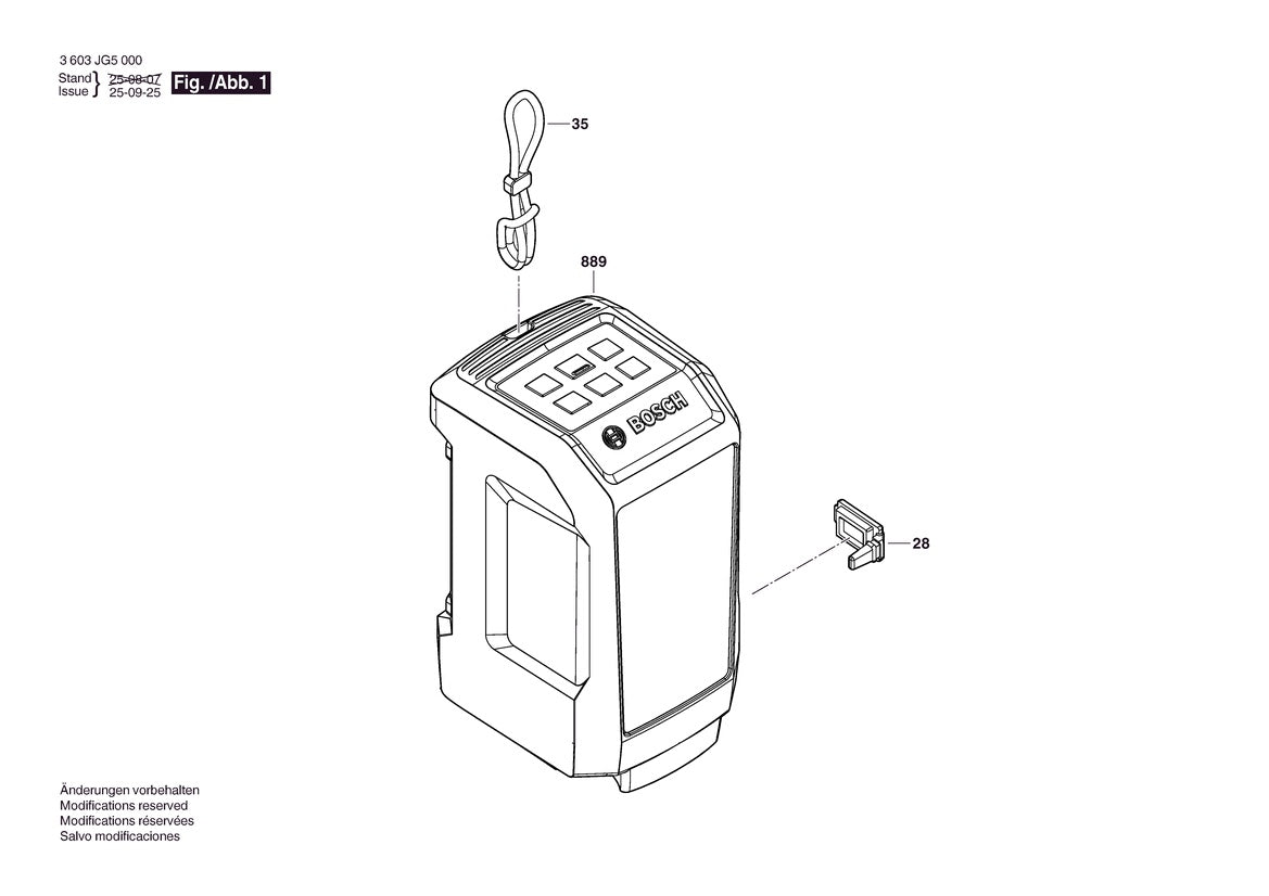 Vue éclatée Bosch UniversalSpeaker 18V-1 3 603 JG5 000 - page 1