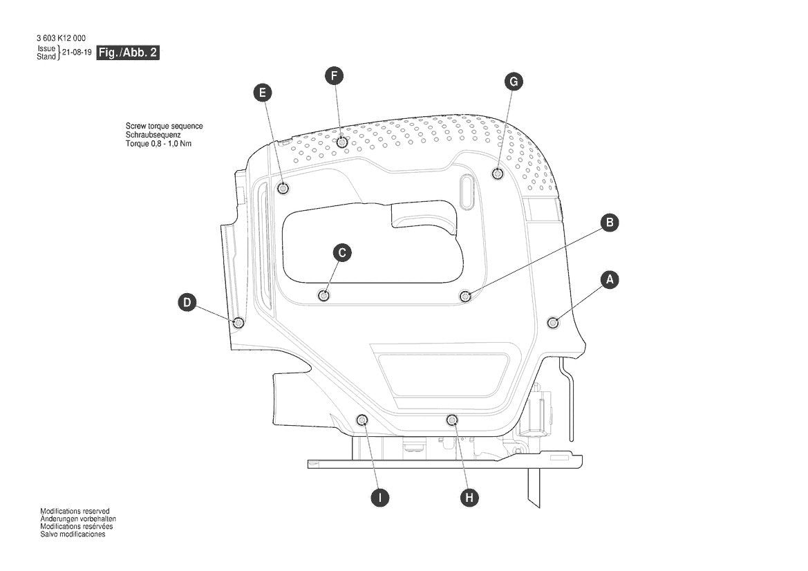 Vue éclatée Bosch EasySaw 18V-70 3 603 K12 000 - page 2